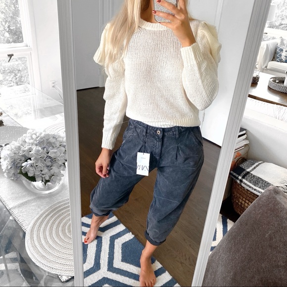 🍂 BRAVE SOUL TAN KNIT PUFF SLEEVE SWEATER! - Picture 13 of 15